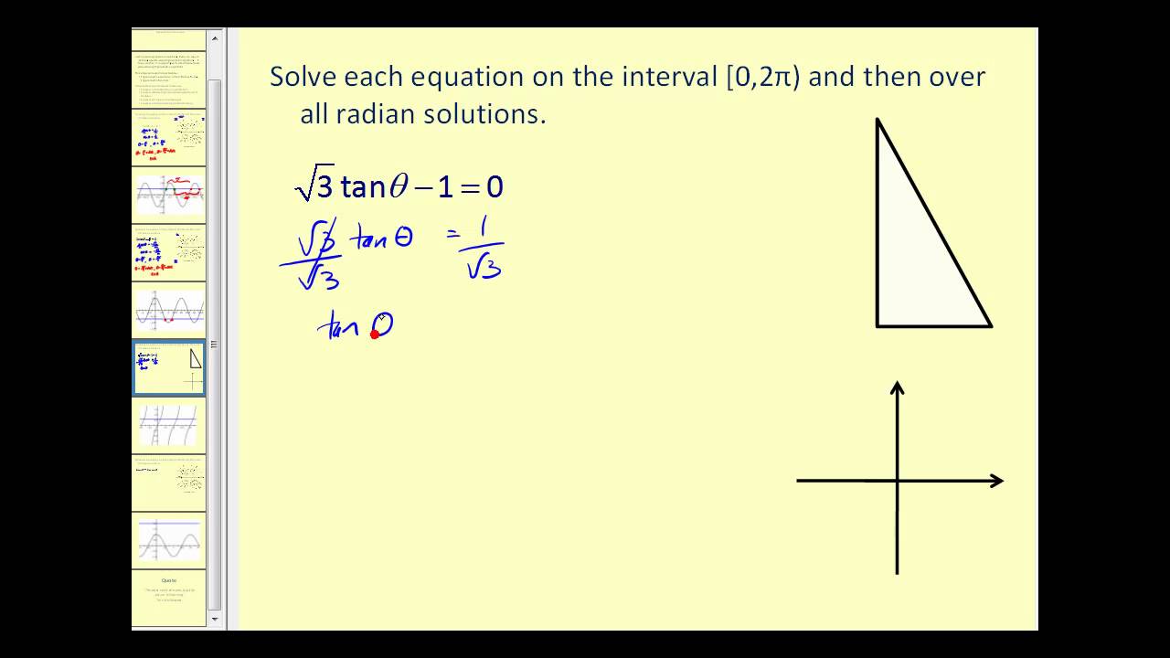 Solving Trigonometric Equations I - YouTube