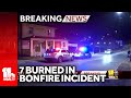 7 suffer burns in Baltimore bonfire accident