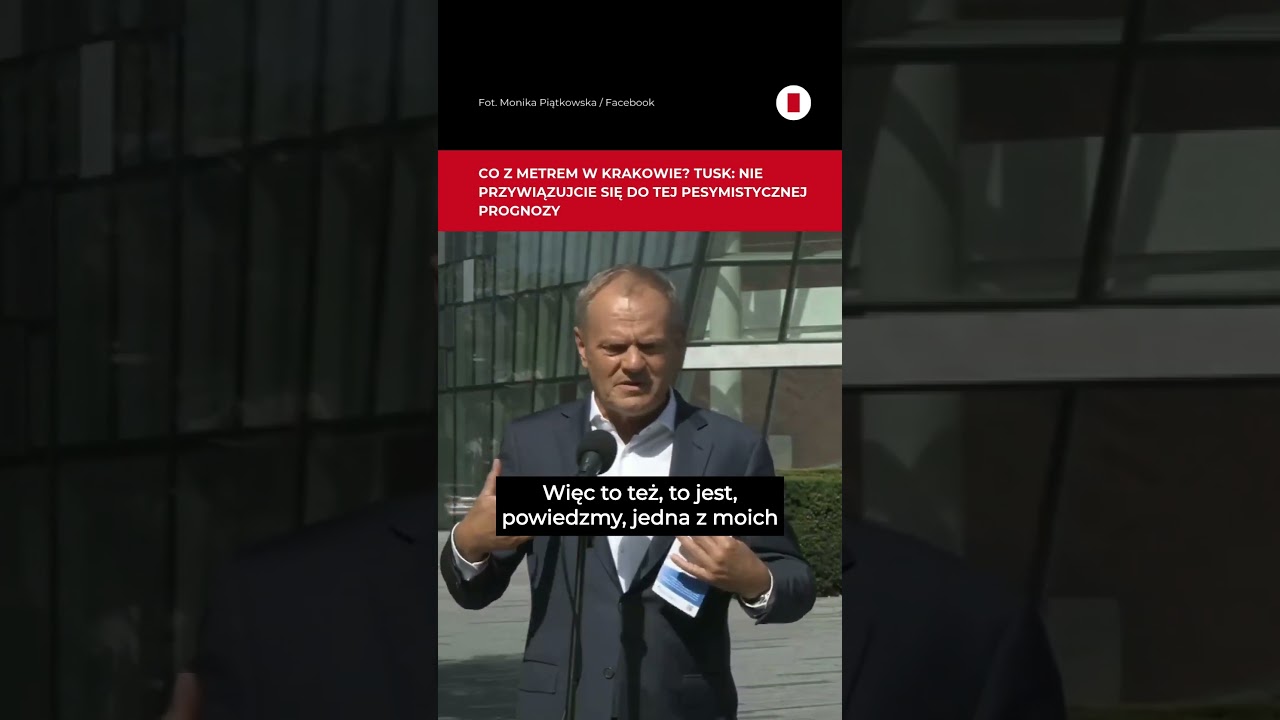 Metro w Krakowie dopiero po 2045 roku? Tusk: Tej wypowiedzi komisarza Kracika nie słyszałem #shorts