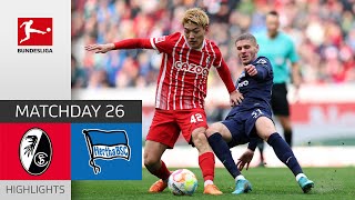 SC Freiburg — Hertha BSC 1-1 | Highlights | Matchday 26 – Bundesliga 2022/23