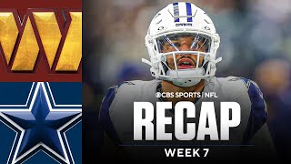 Cowboys rout Commanders as Jayden Daniels exits game with injury | Game Recap