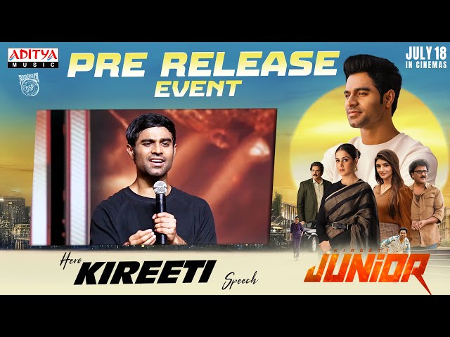 Hero Kireeti Speech @ Junior Pre Release Event | Sreeleela | Genelia | Radha Krishna | DSP