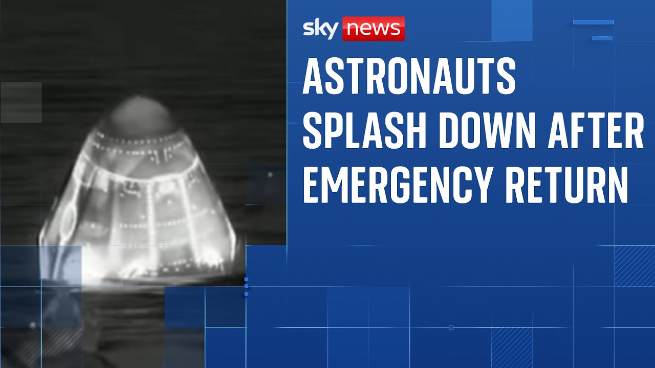 SpaceX crew splash down in the Pacific Ocean