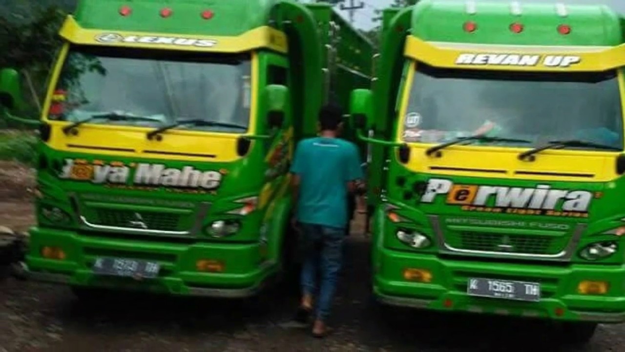 Modifikasi Truck Canter Full Variasi Green Style By Auto Review Truck