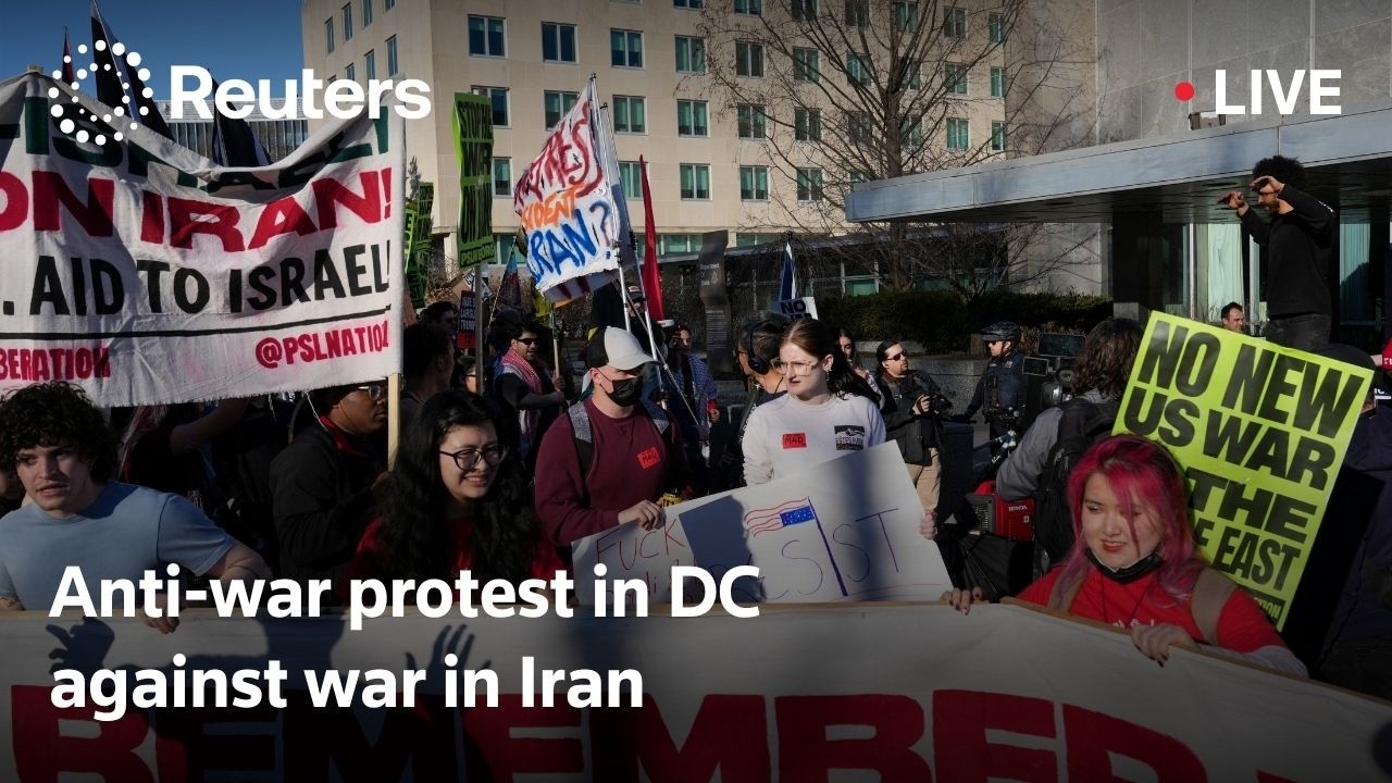 LIVE: Anti-war protest in DC against war in Iran