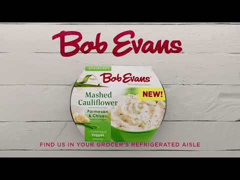Real Cauliflower, Real Tasty. Bob Evans new Mashed Cauliflower uses real butter and real cheese to make real veggies taste real good. Pick some up from your local grocer's refrigerated aisle today.