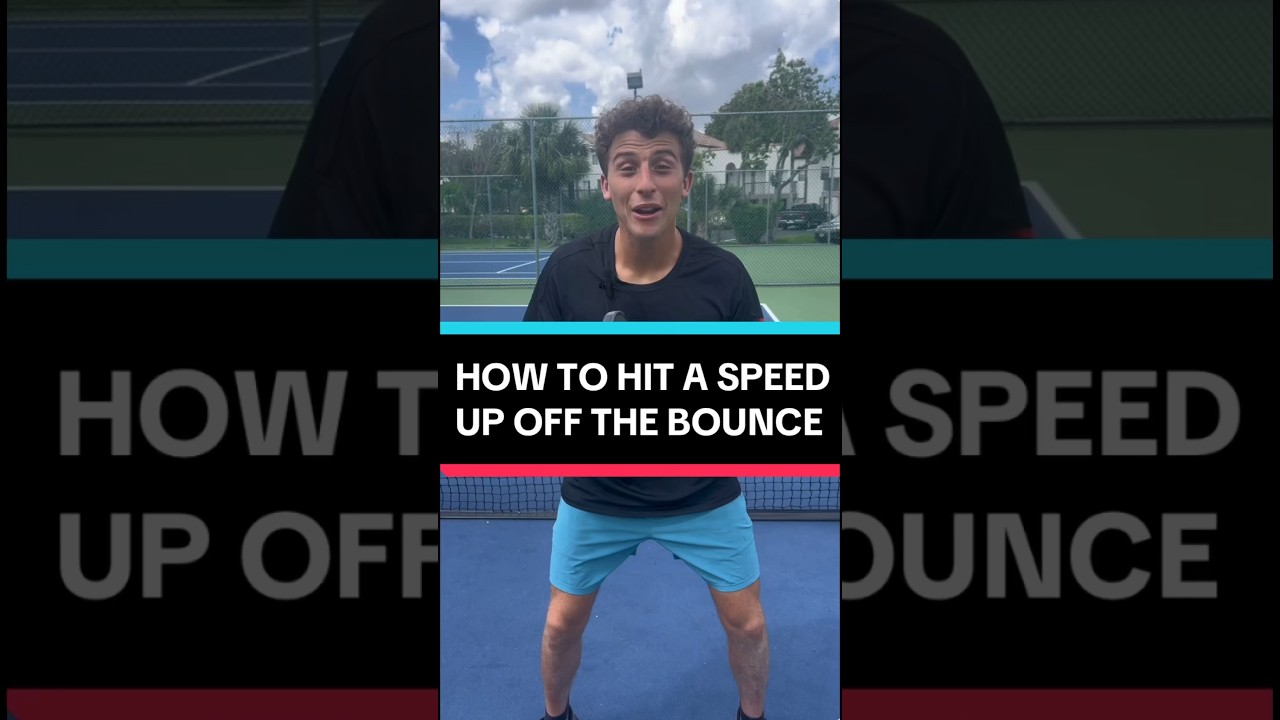 How to hit a speed up off the bounce! #pickleball #pickleballtips #shorts