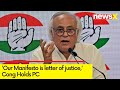 Our Manifesto is a letter of justice | Congress Holds Press Conference | NewsX