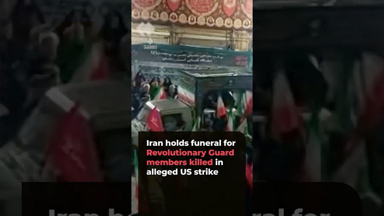Iran holds funeral for Revolutionary Guard members reportedly killed in US strike | AJ #shorts