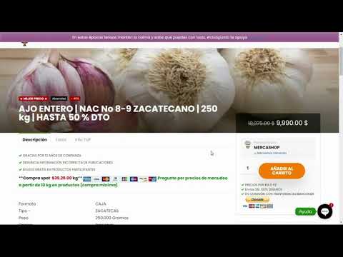 video AJO ENTERO | NAC No 8-9 ZACATECANO | 250 kg | HASTA 30 % DTO