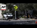 Three killed and infant in critical condition after SUV slams into bus shelter in San Francisco