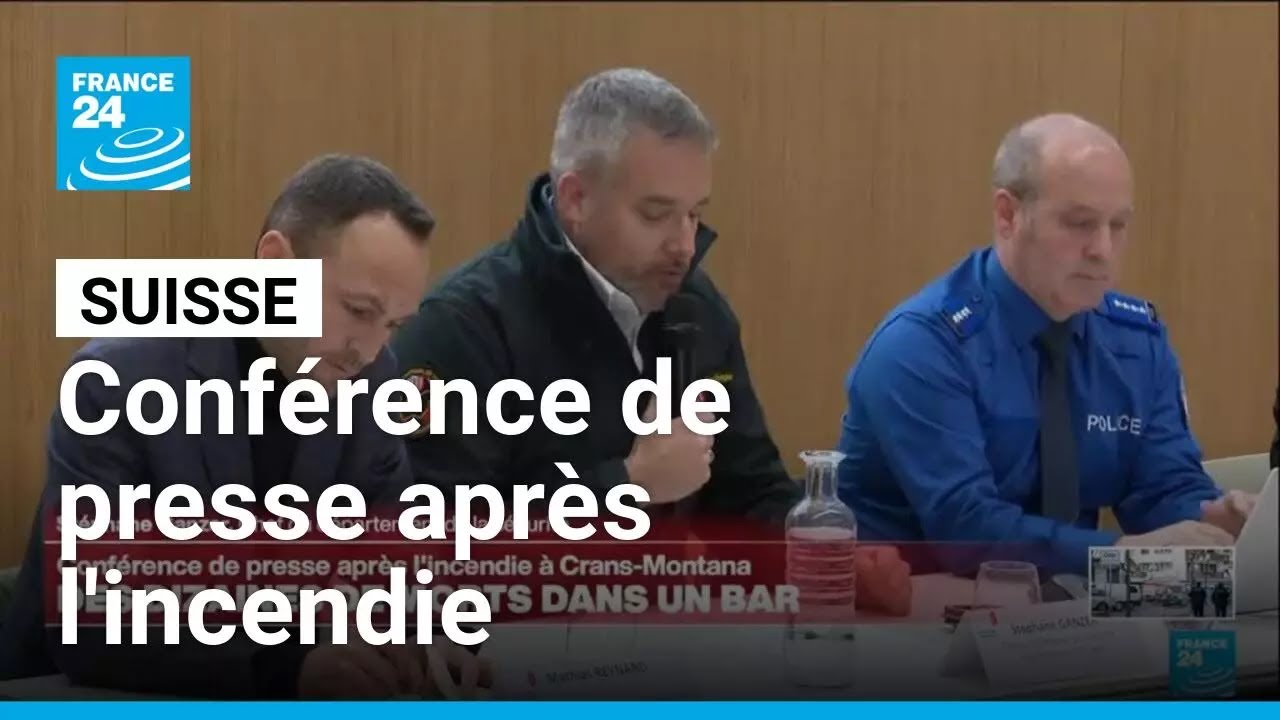 Suisse : conférence de presse après l'incendie à Crans-Montana • FRANCE 24