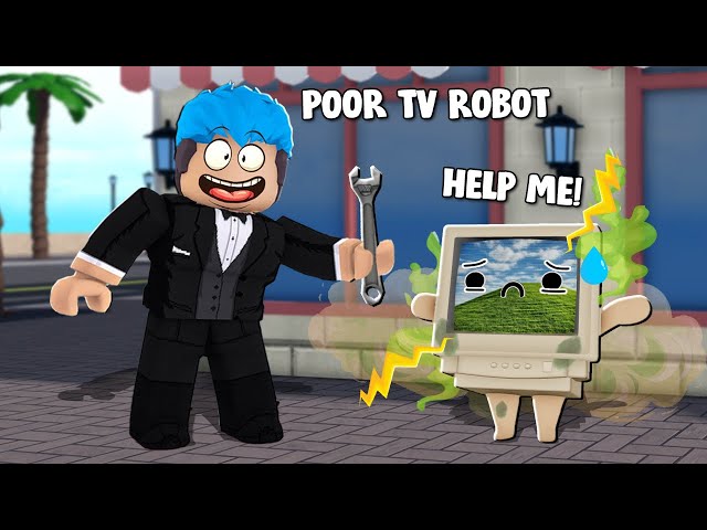 RESTORING A POOR TV ROBOT | ROBLOX | Bloxburg