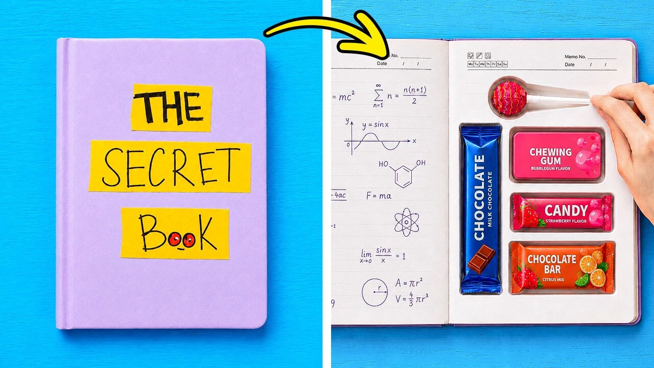💡 HOW TO SNEAK SNACKS INTO SCHOOL & MORE COOL CRAFTS! 😱✨