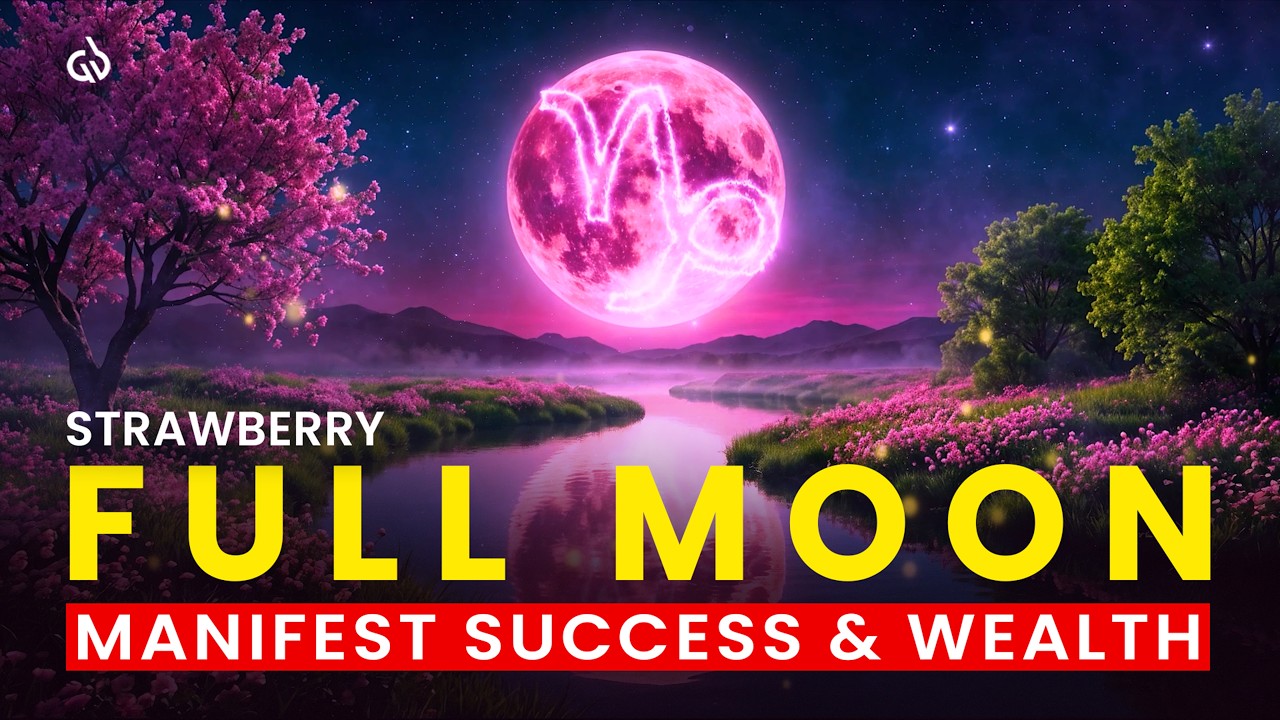 Strawberry Full Moon Meditation Music: Powerful Capricorn Energy for Success, Money