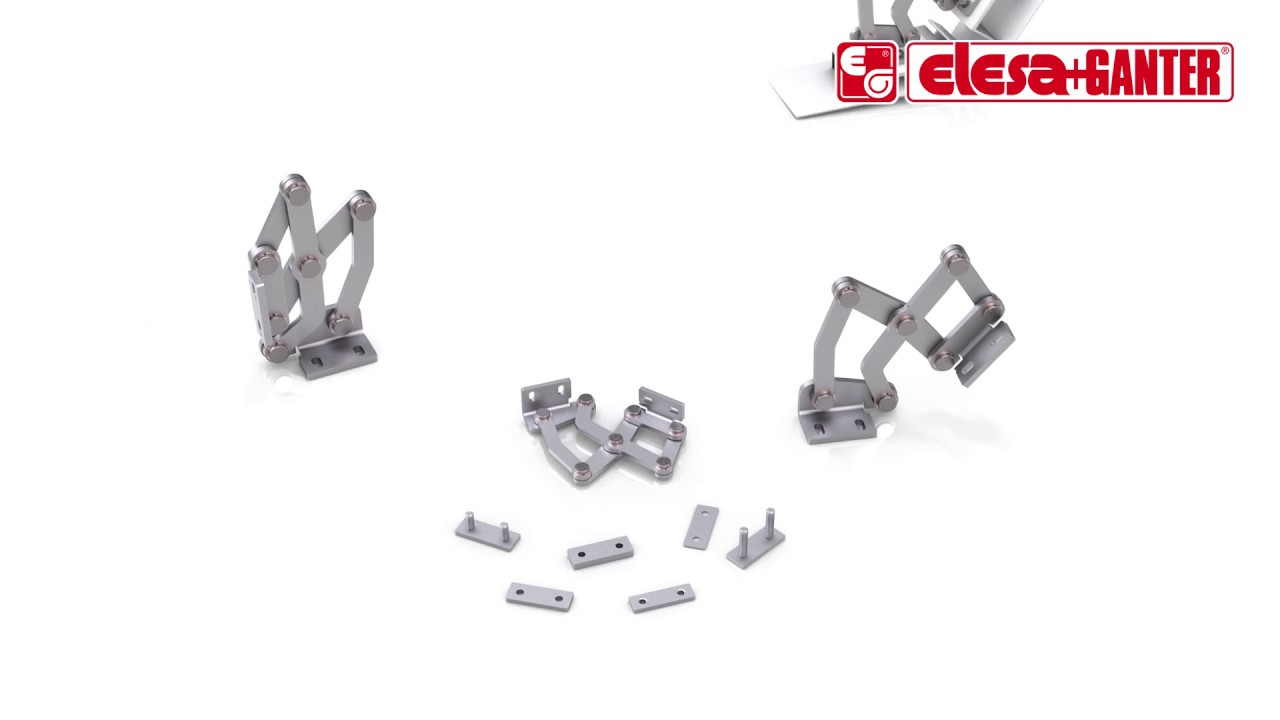 GN 7237 Bisagra antivandálica, invisible y articulada. Ejemplos de aplicaciones y funcionamiento. video