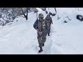J&K Army Officials Patrol In Heavy Snow In Kishtwar