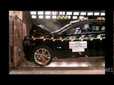 Видео краш-теста Nissan Maxima с 2009 года