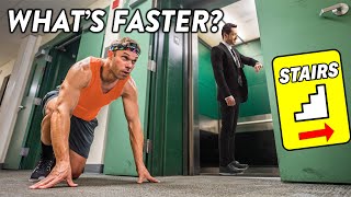Olympic Runner vs. Elevator