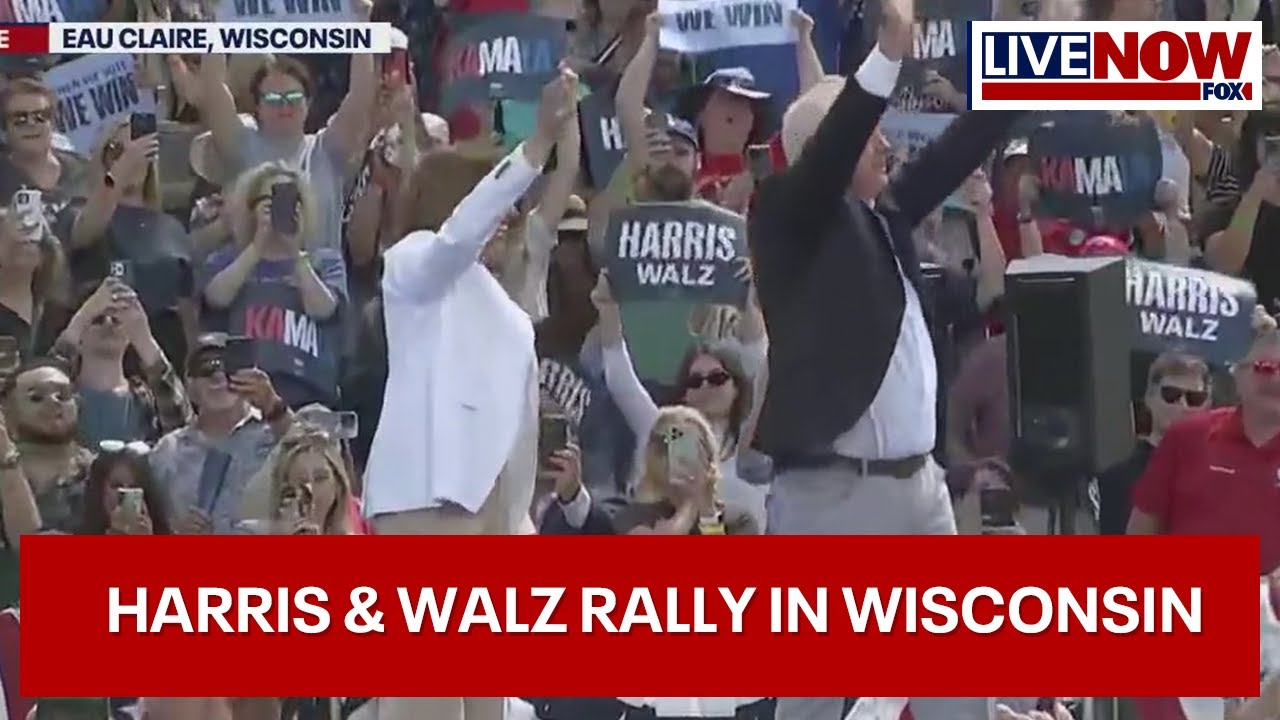 WATCH IN FULL: Harris, Walz speak to crowd at Wisconsin rally | LiveNOW from FOX