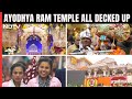 Ayodhya Ram Mandir | New Video Shows Ram Temple All Decked Up Ahead Of Pran Pratishtha Tomorrow