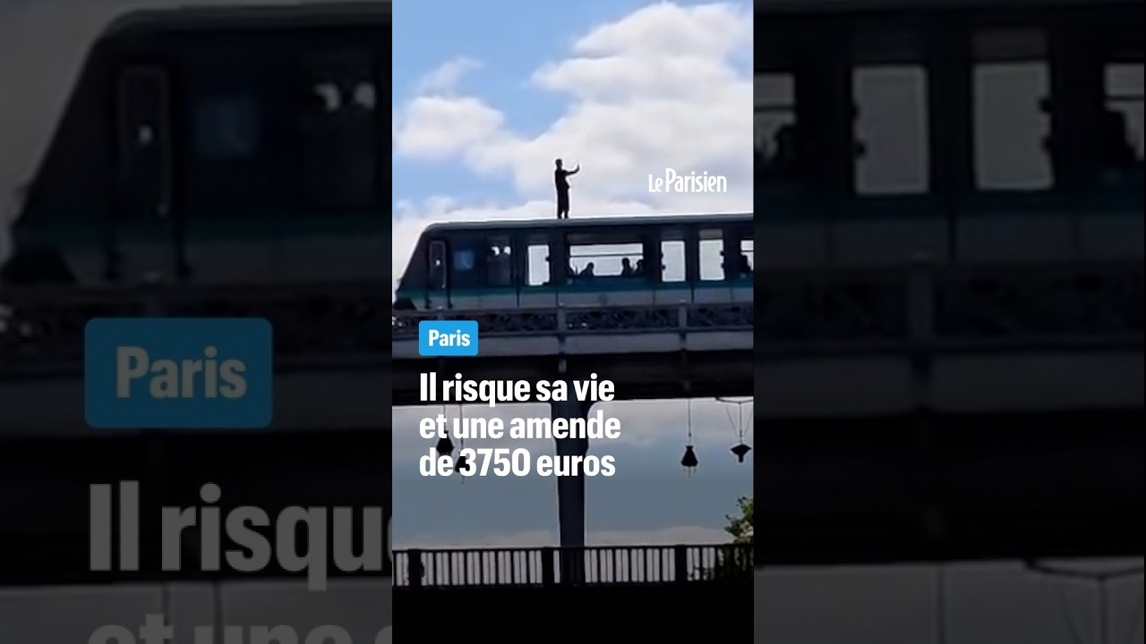 Paris : un jeune homme filmé en plein « train-surfing » sur la ligne 6