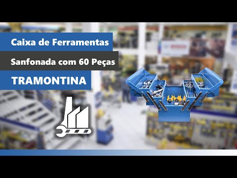 Caixa de Ferramentas Sanfonada Com 60 Peças 43800945 Tramontina - Vídeo explicativo