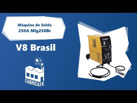 Máquina de Solda 250A MIG250BR com Tocha Euro Mono 220V V8 Brasil - Vídeo explicativo
