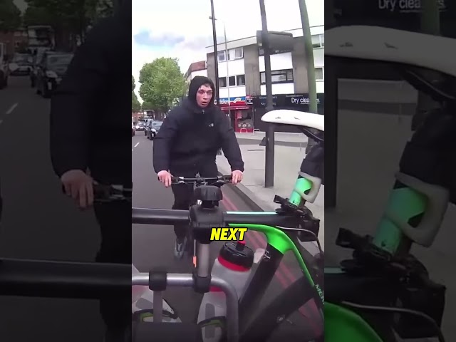 Bike thief caught on Dashcam #cyclist #thief #dashcam