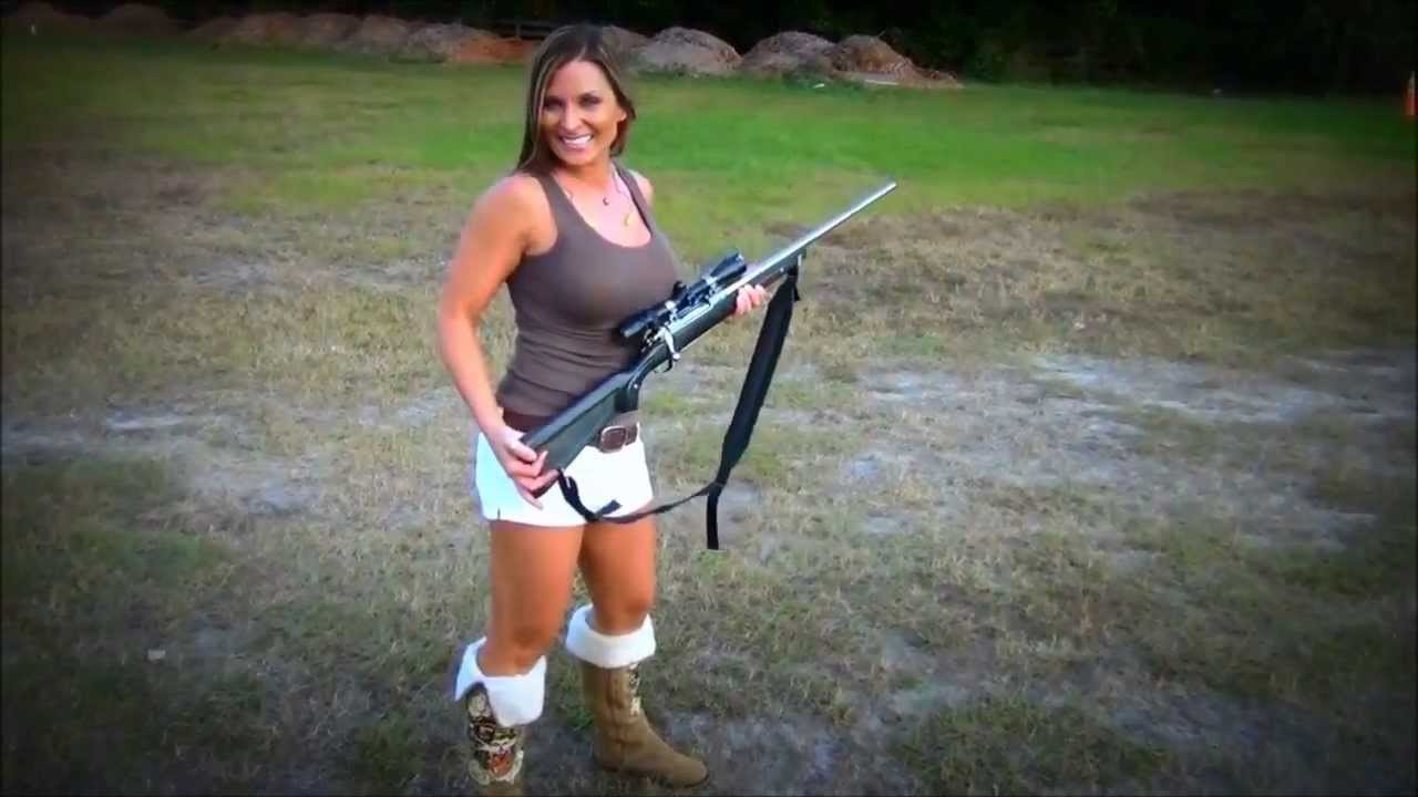 Hot Girl Shooting Guns A Ruger 270 Rifle And Blowing Up A Pumpkin Youtube