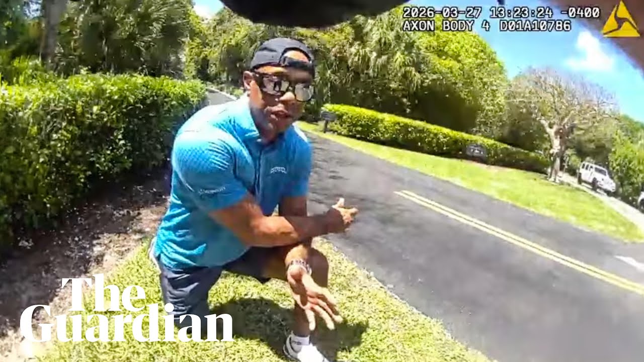 Bodycam footage shows moment Tiger Woods is arrested for DUI