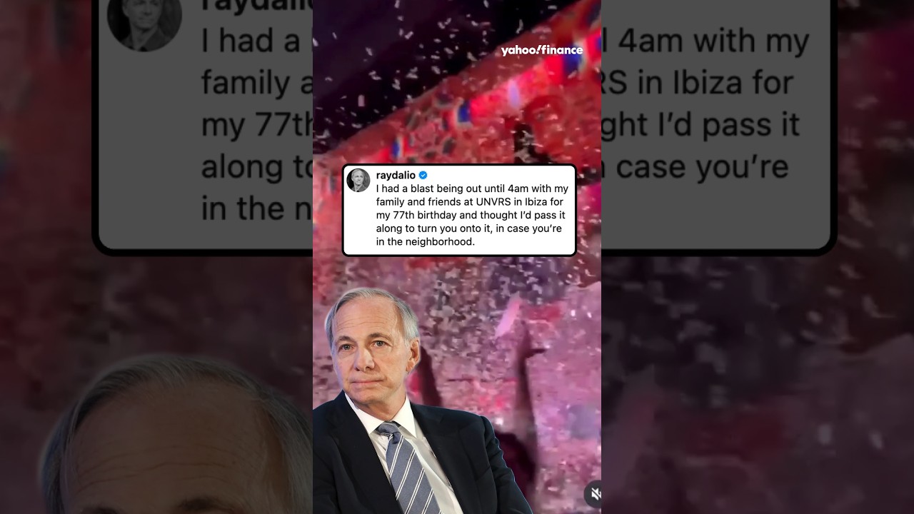 Ray Dalio celebrating his 77th birthday in Ibiza until 4 AM was not on our bingo card. 😂