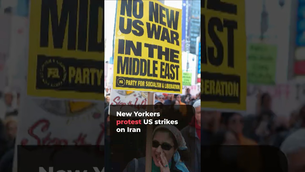 New Yorkers protest US strikes on Iran | ajshorts