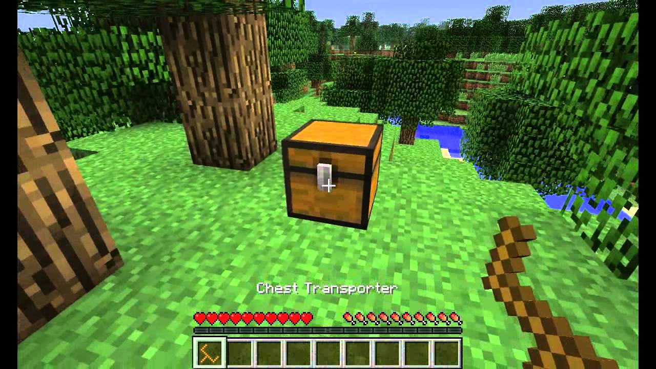 Minecraft : Chest Transporter Mod! - YouTube