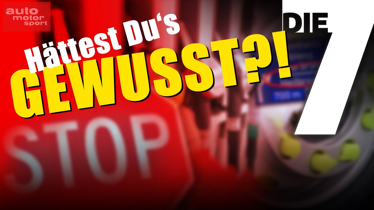 Was steckt dahinter? 7 Auto-Fragen erklärt: Stoppschild, Benzin, V7 & „bei Nässe“