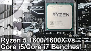 Ryzen 5 1600/1600X vs Core i5/ i7/ Ryzen 7 Játék Benchmarkok