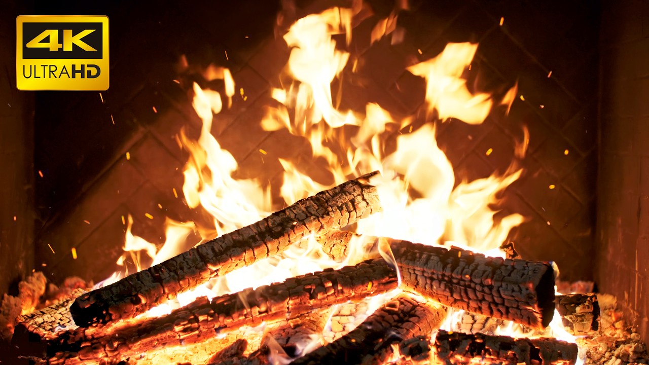 🔥 The Most Ambient Fireplace with Christmas Atmosphere with Crackling Fire for Calm Background