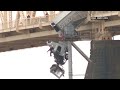 New dash cam video shows semi-truck driver nearly falling off Louisville bridge  - 00:31 min - News - Video