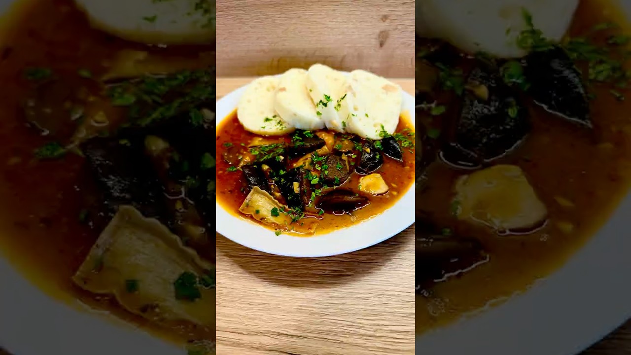 Houbový guláš z lesních hub s uzenou paprikou | Těhotnej kuchař