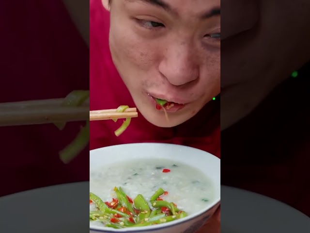 Pickled Vegetable Porridge丨eating spicy food and funny pranks丨funny mukbang丨tiktok video