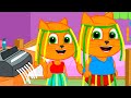 Cats Family in English - Homemade Wig Cartoon for Kids - YouTube