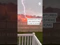 Woman captures lightning strike outside home - ABC News  - 00:29 min - News - Video