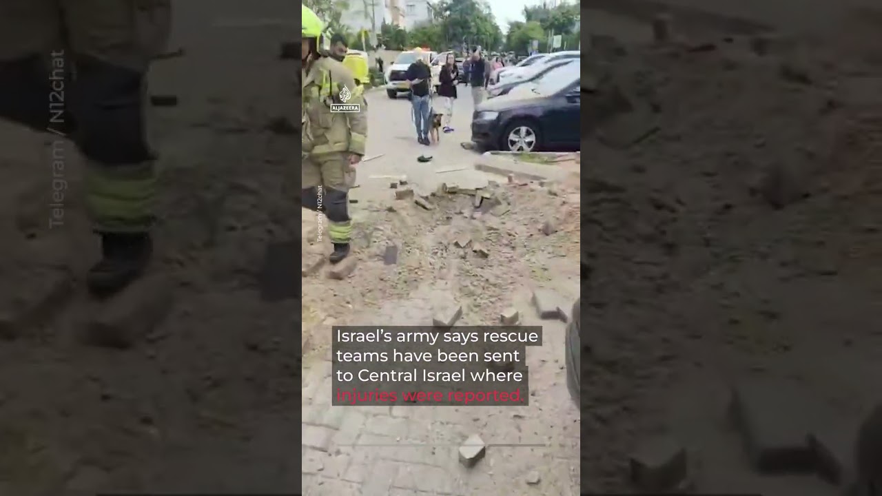 Craters in streets and buildings damaged after air attack on Israel | AJshorts