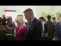 Presidential candidate Peter Pellegrini votes in 2nd round of Slovakia elections - 01:00 min - News - Video
