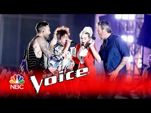 Miley Cyrus, Alicia Keys, Adam Levine and Blake Shelton: