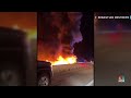 Eyewitness video shows a fierce fire after a small plane crashes in North Carolina  - 00:45 min - News - Video