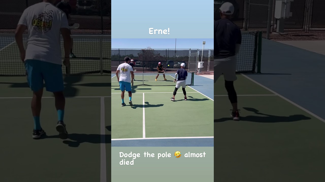 Erne! Dodge the post #pickleball #Highlights #Sports #Fun #Action