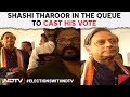 Shashi Tharoor Waits In Polling Station Queue As All Kerala Seats Vote Today