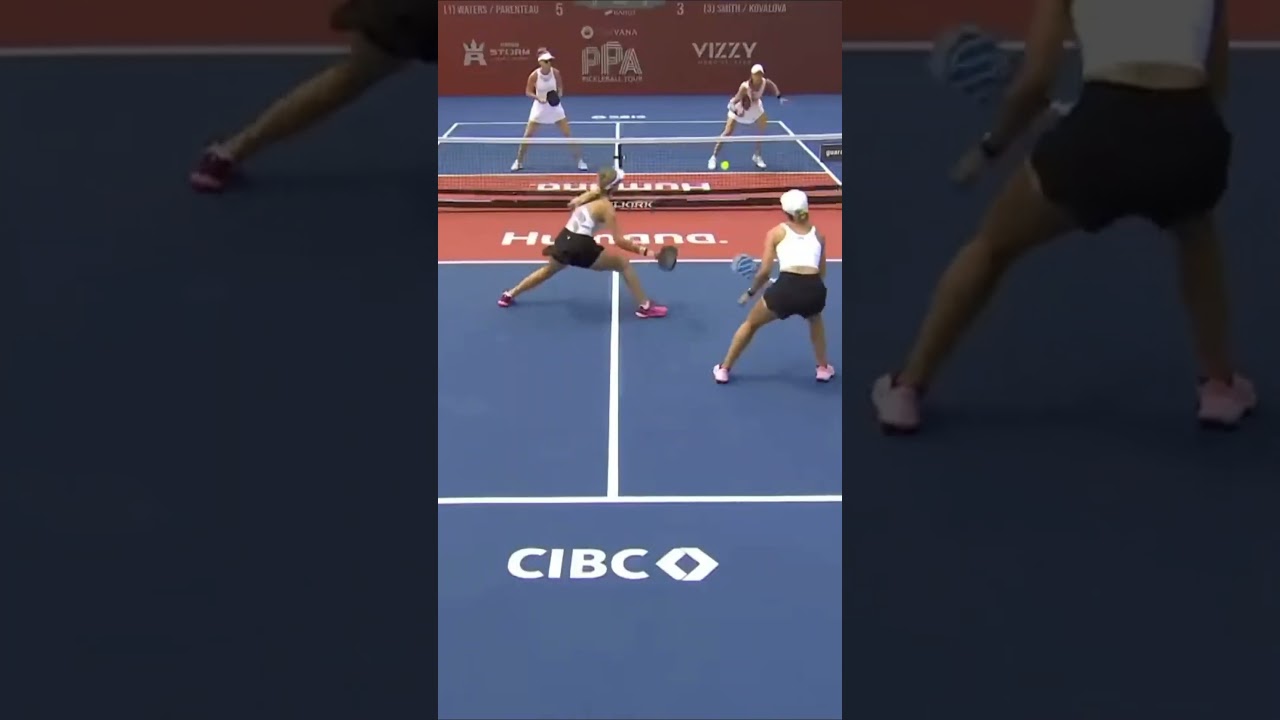 Waters/Parenteau v Smith/Kovalova at the CIBC Texas Open (3) #shorts #pickleball