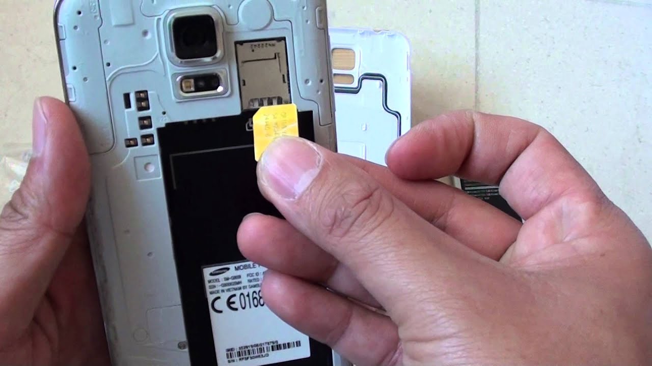 Samsung Galaxy S5 How To Insert SIM Card YouTube